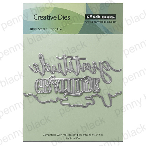 Penny Black, Die, Gratitude Edger Pre-order