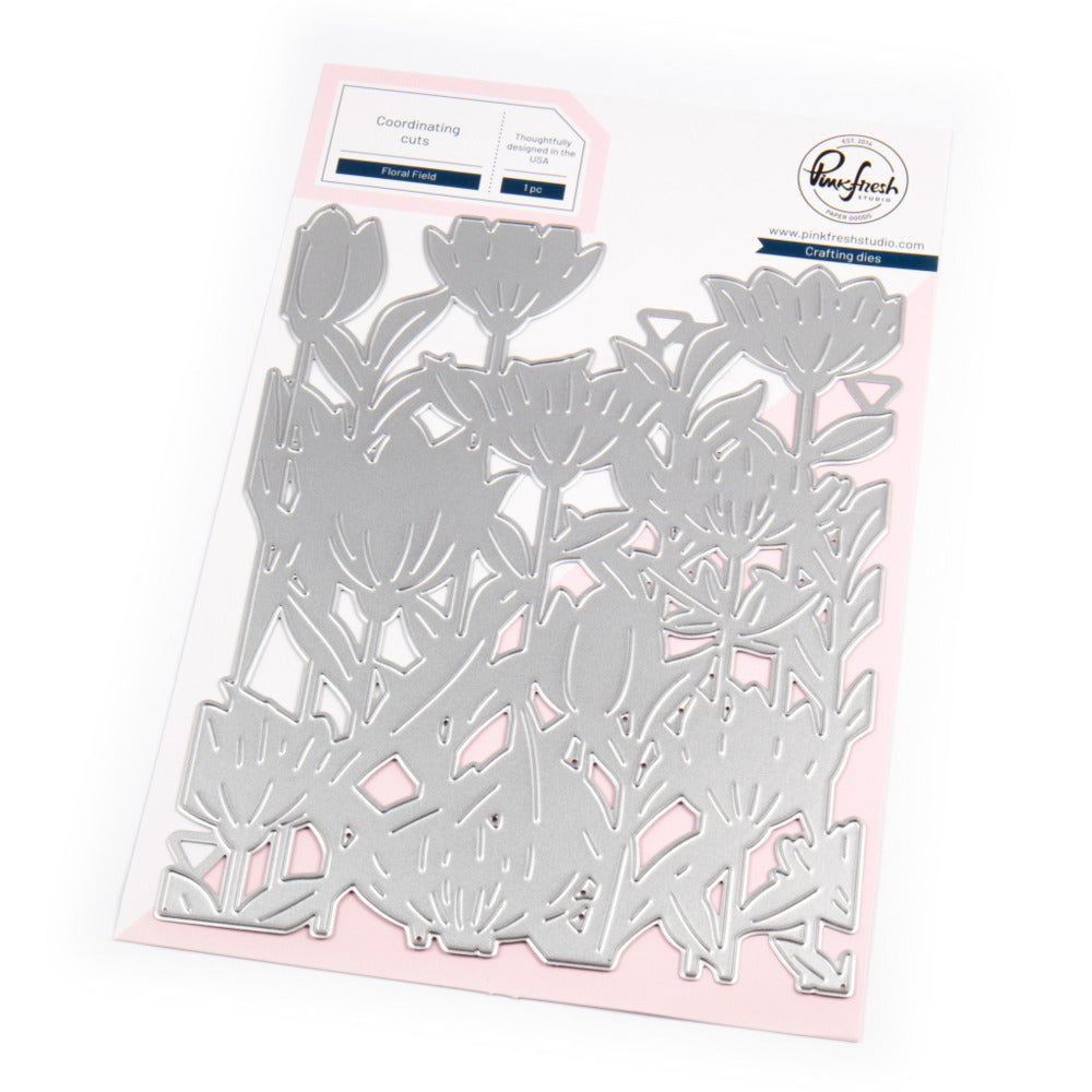 Pinkfresh Studio, Die and Stencil Bundle, Floral Field