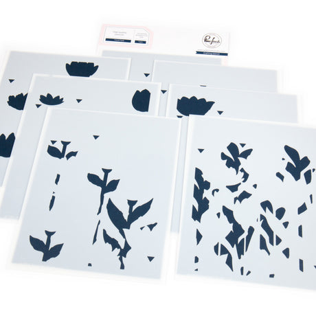 Pinkfresh Studio, Die and Stencil Bundle, Floral Field