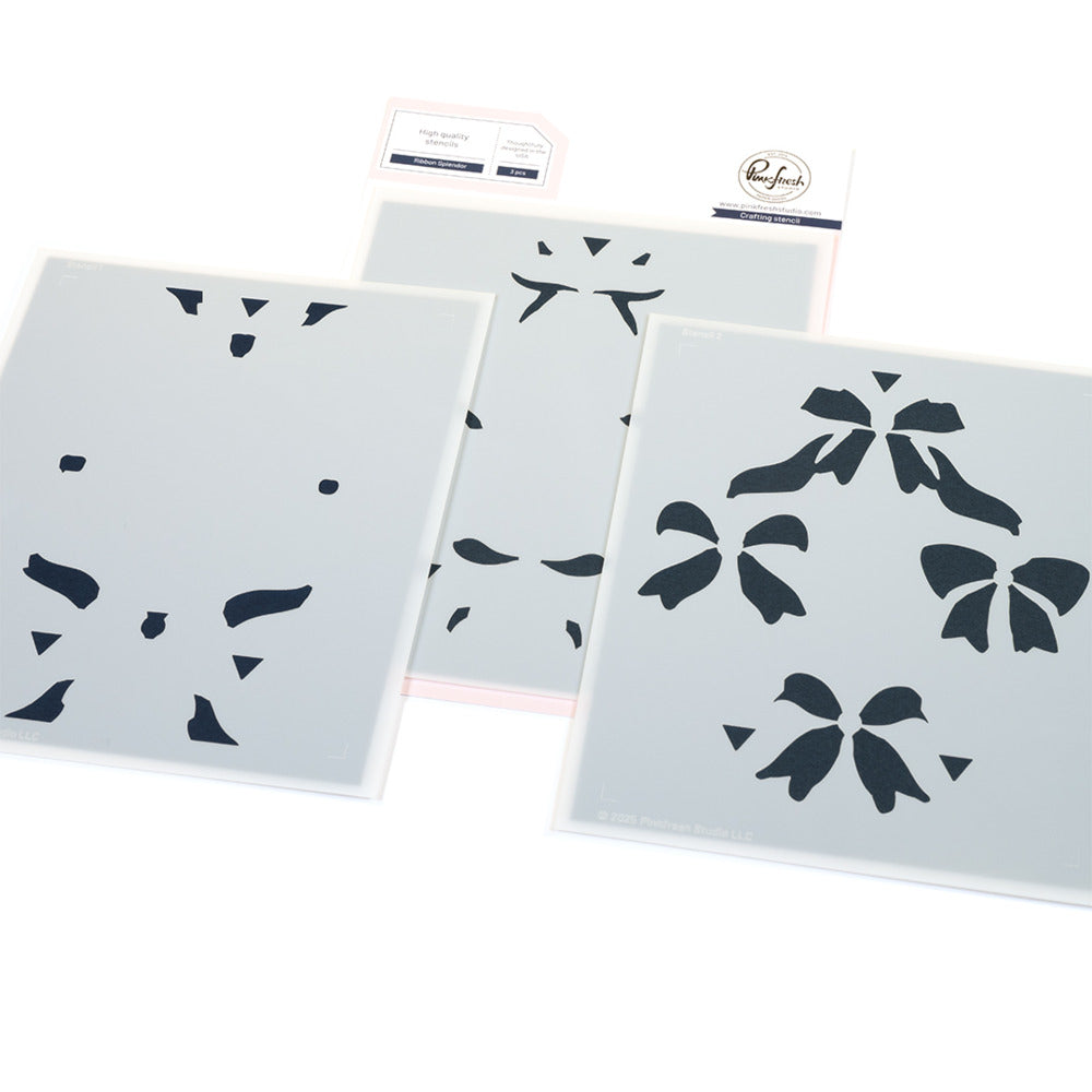 Pink Fresh Studio, Stencil, Ribbon Splendor Pre-order