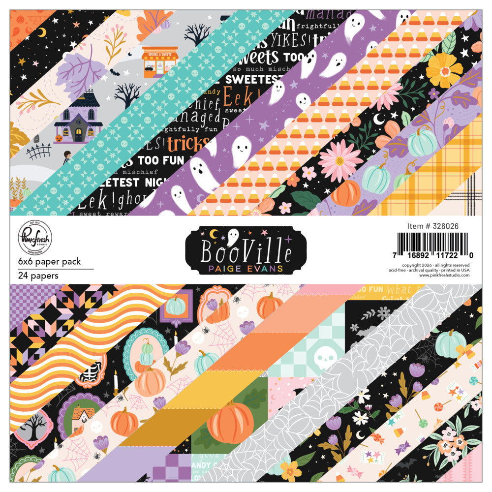 Pink Fresh Studio, 6X6 Paper Pack, BooVille  Pre-order