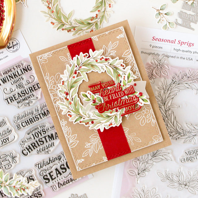 PinkFresh Studio, Press Plate , Treasured Greetings