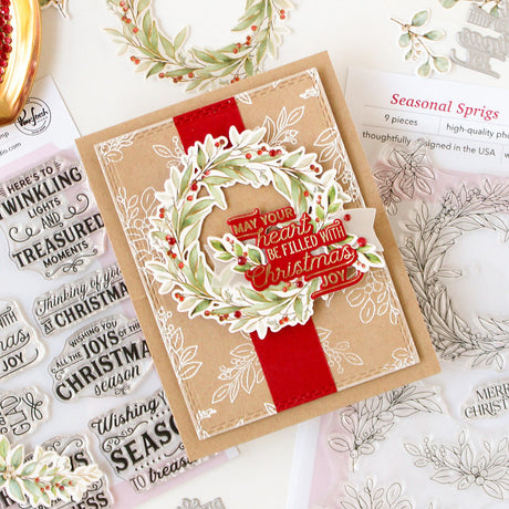 PinkFresh Studio, Press Plate , Treasured Greetings