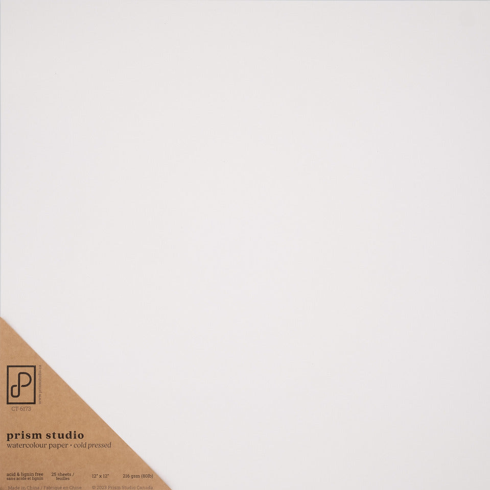 Prism Studio, Water Color, Cold  Pressed, 12x12 Paper Pack