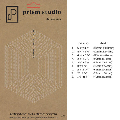 Prism Studio, Double Stitched Hexagon Dies