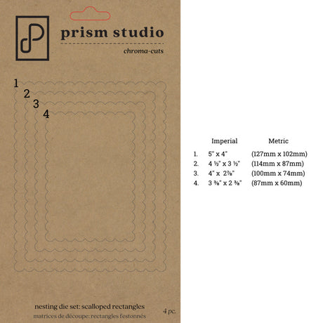 Prism Studio, Nesting Scalloped Rectangle Dies