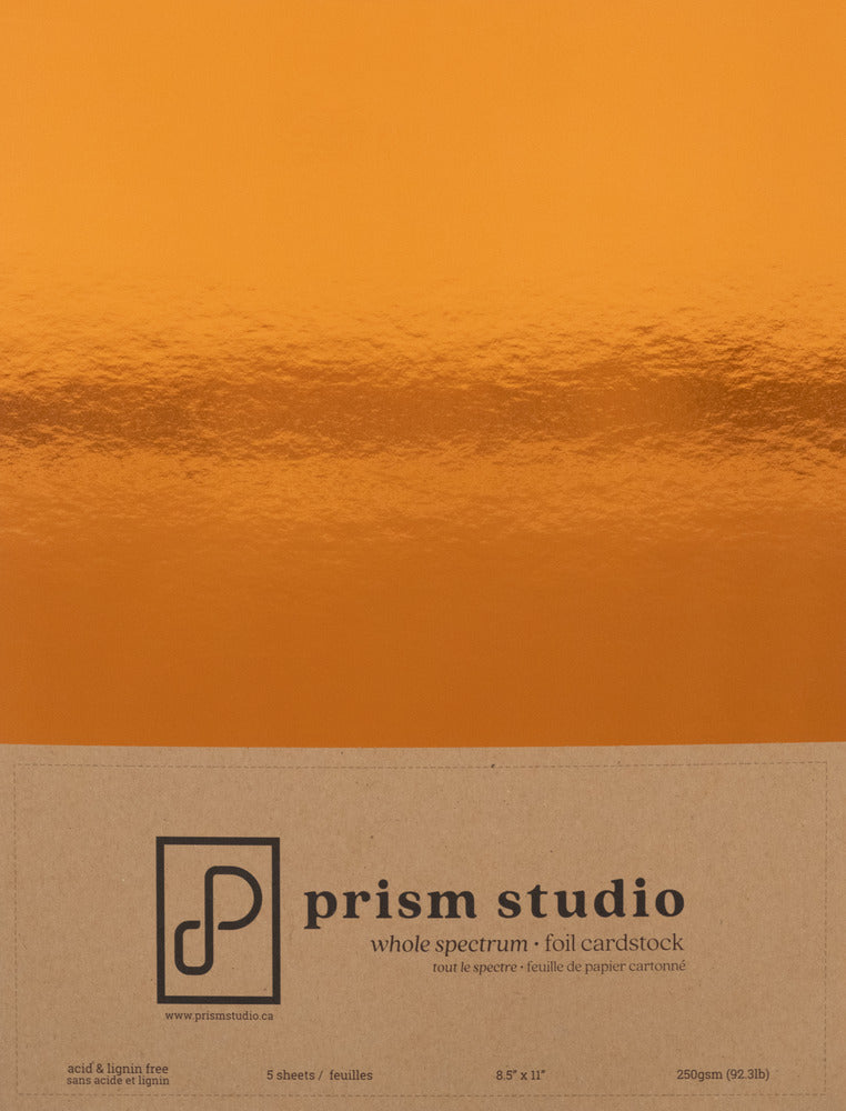 Prism Studio,Whole Spectrum Glitter Cardstock Pack, 8.5x11 Pack-Copper