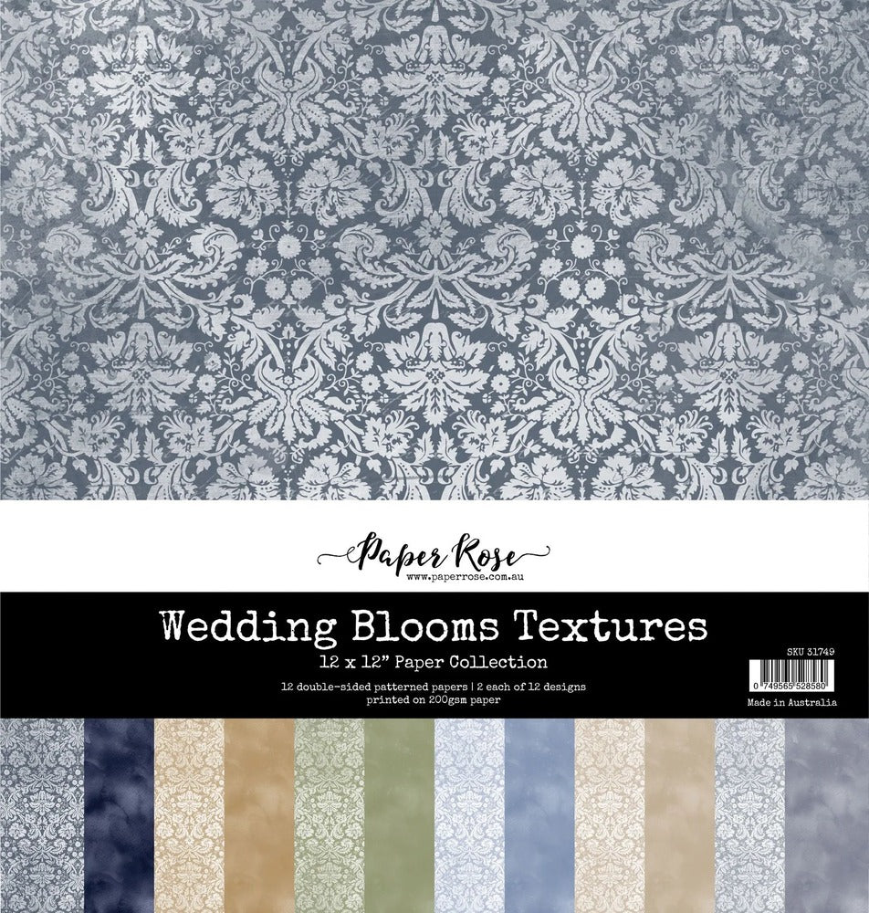 Paper Rose, 12X12 Paper Collection, Wedding Blooms Textures