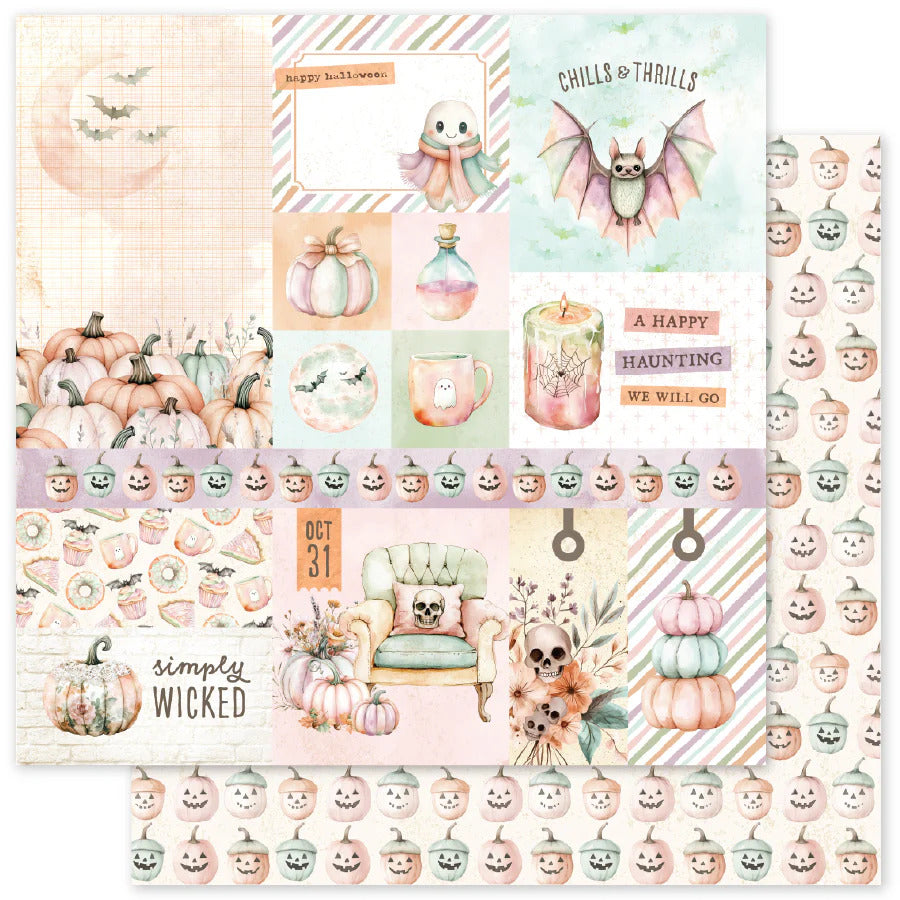 Paper Rose, 12X12 Patterned Paper, Sweet & Spooky C