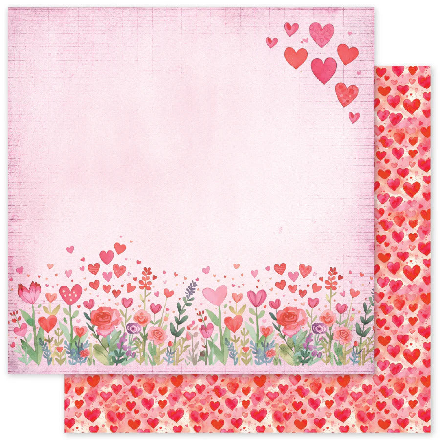 Paper Rose, 12X12 Patterned Paper, Perfect Pairs F