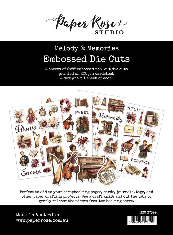 Paper Rose, Embossed Die Cuts, Melody & Memories Pre-order