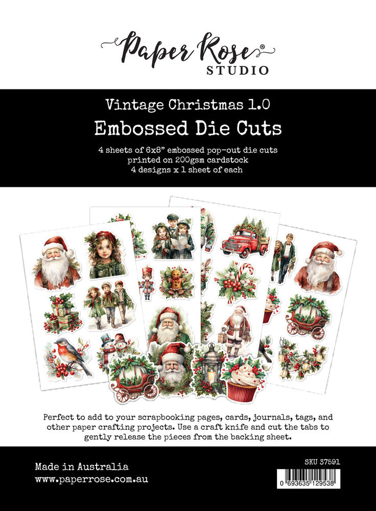 Paper Rose, Embossed Die Cuts, Vintage Christmas 1.0 Pre-order