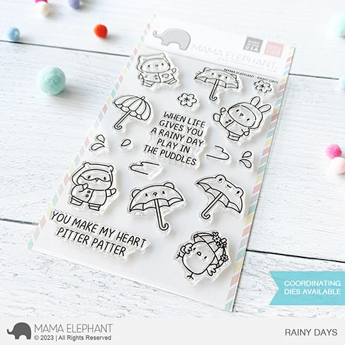 Mama Elephant, Rainy Days Stamp