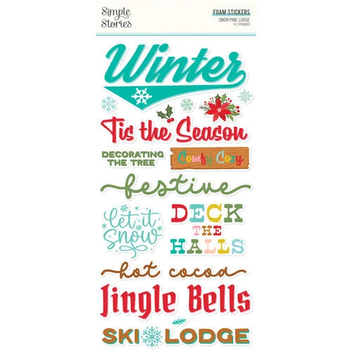 Simple Stories, Snow Pine Lodge; Foam Stickers