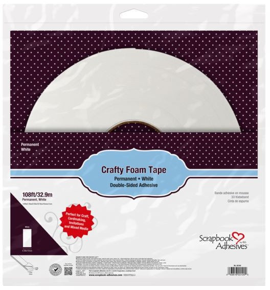 Scrapbook Adhesives, Crafty Foam Tape Roll 108 ft x .39 in