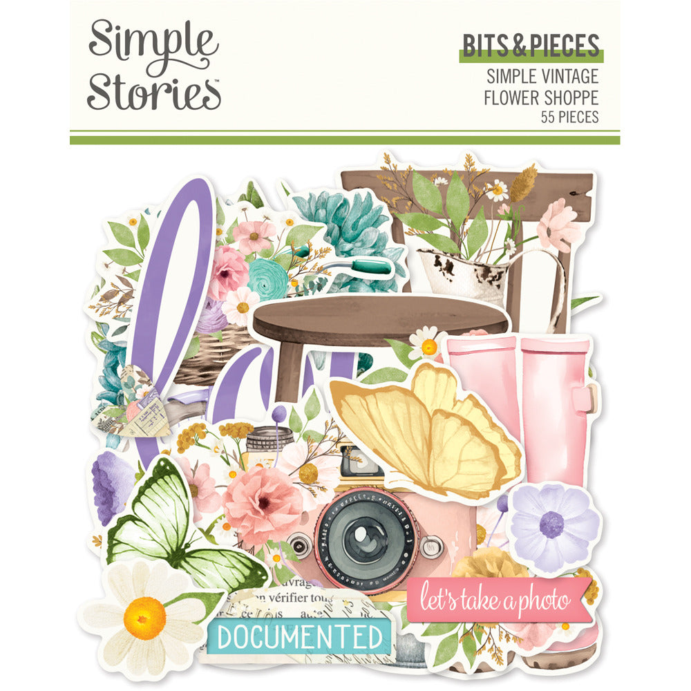 Simple Stories, Bits & Pieces, Simple Vintage Flower Shoppe