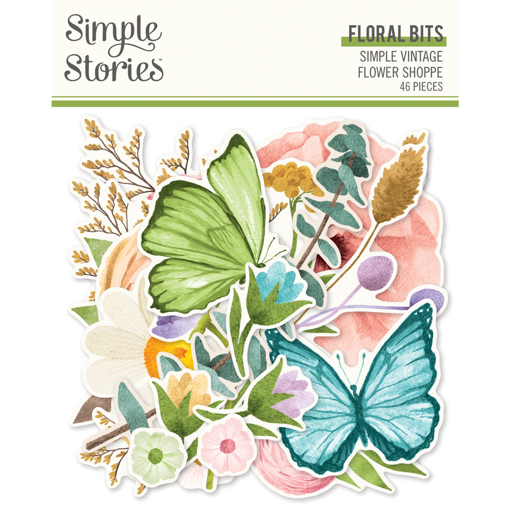 Simple Stories, Floral Bits & Pieces, Simple Vintage Flower Shoppe