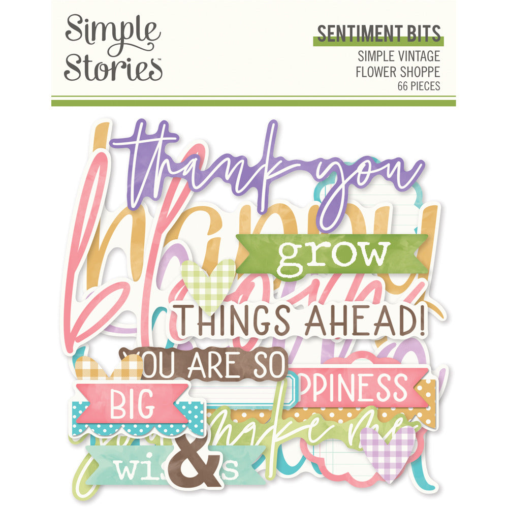 Simple Storie, Sentiment Bits & Pieces, Simple Vintage Flower Shoppe