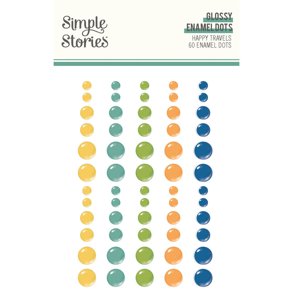 Simple Stories, Glossy Enamel Dots, Happy Travels pre-order