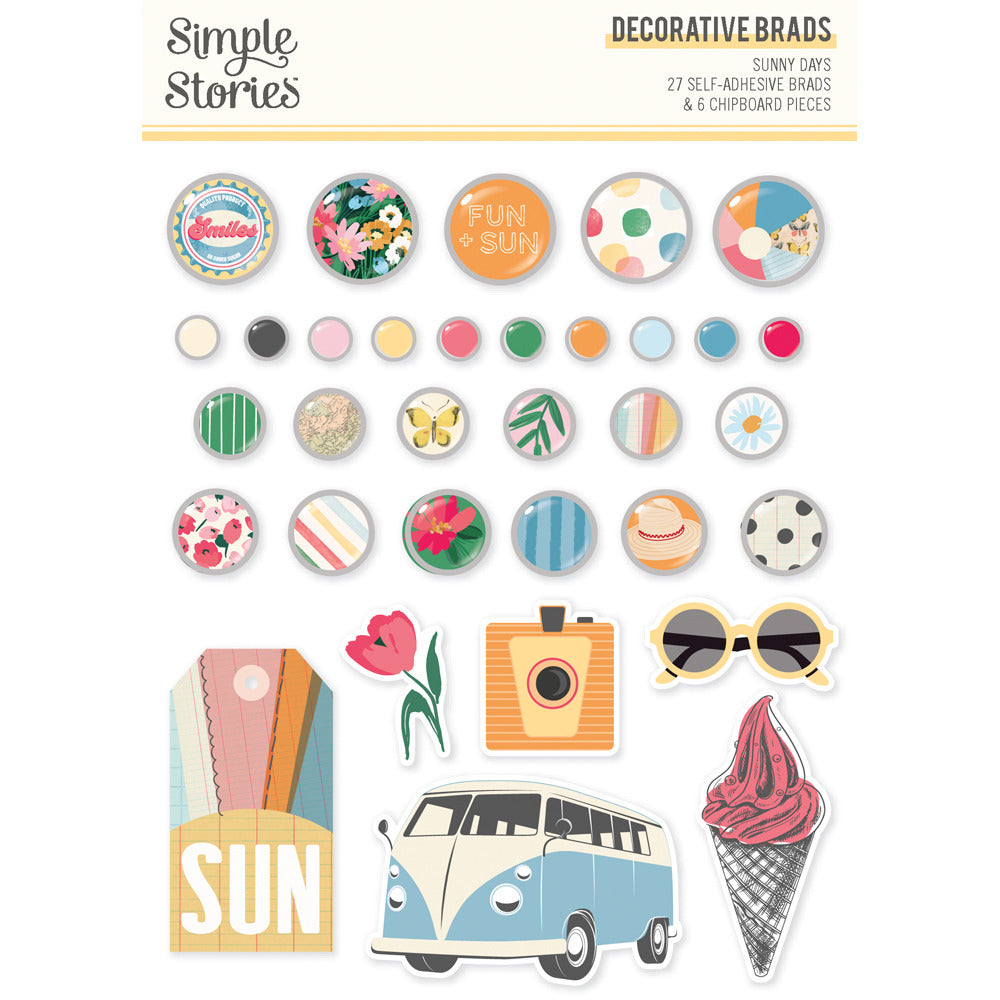 Simple Stories, Decorative Brads, Sunny Days pre-order