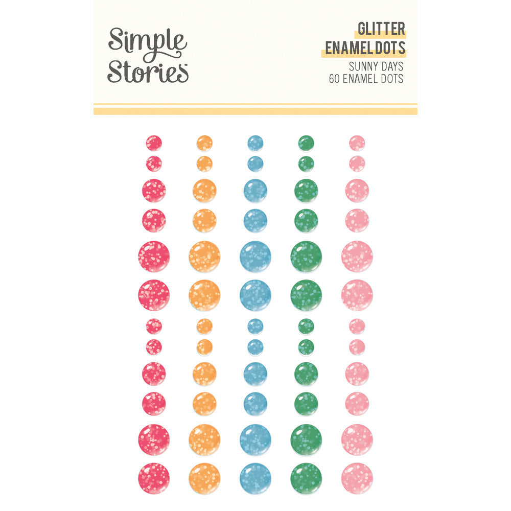 Simple Stories, Glitter Enamel Dots, Sunny Days pre-order