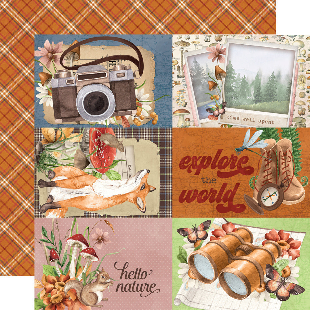 Simple Stories, 12X12 Patterned Paper, Simple Vintage Woodlands - 4x6 Elements