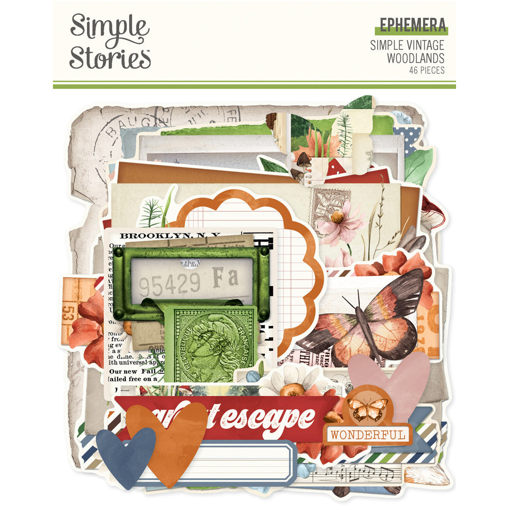 Simple Stories, Ephemera, Simple Vintage Woodlands