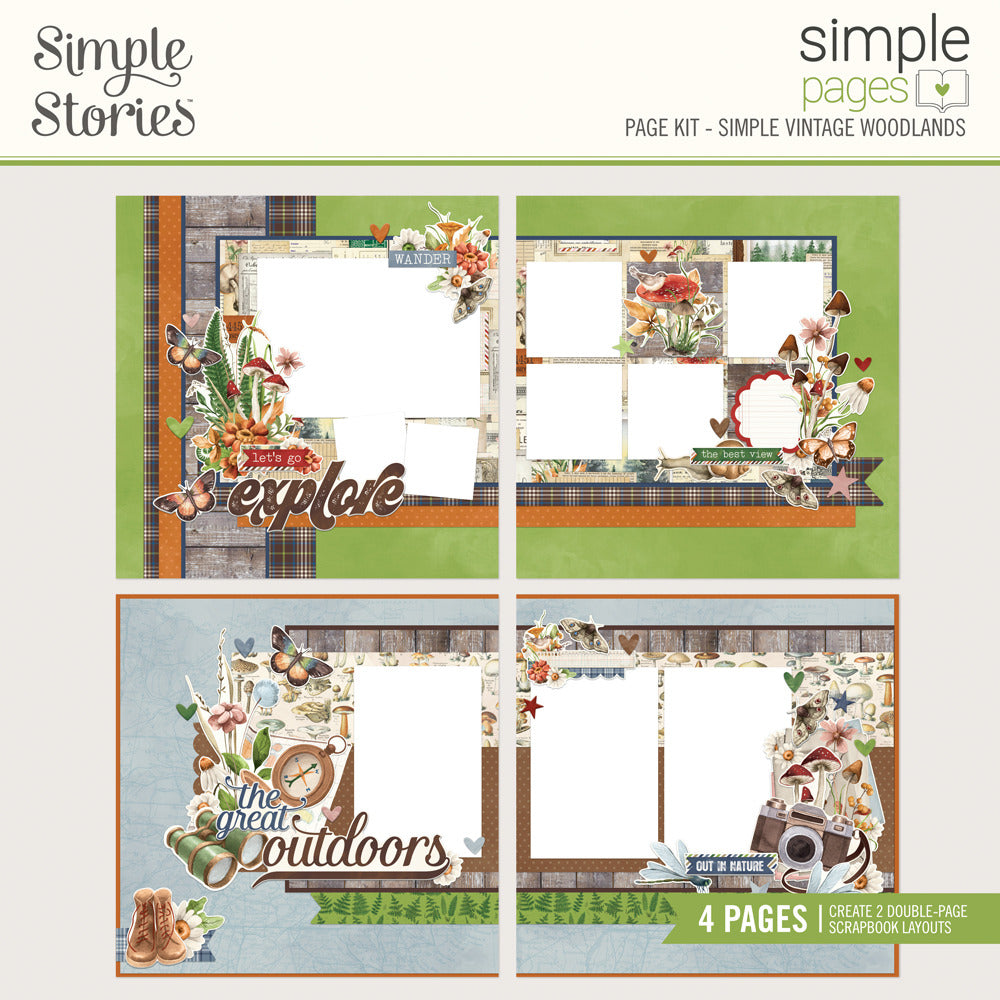 Simple Stories, Simple Pages Page Kit, Simple Vintage Woodlands