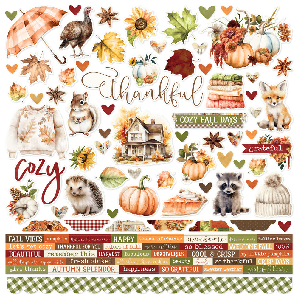 Simple Stories, Cardstock Sticker Sheet, Simple Vintage Autumn Breeze
