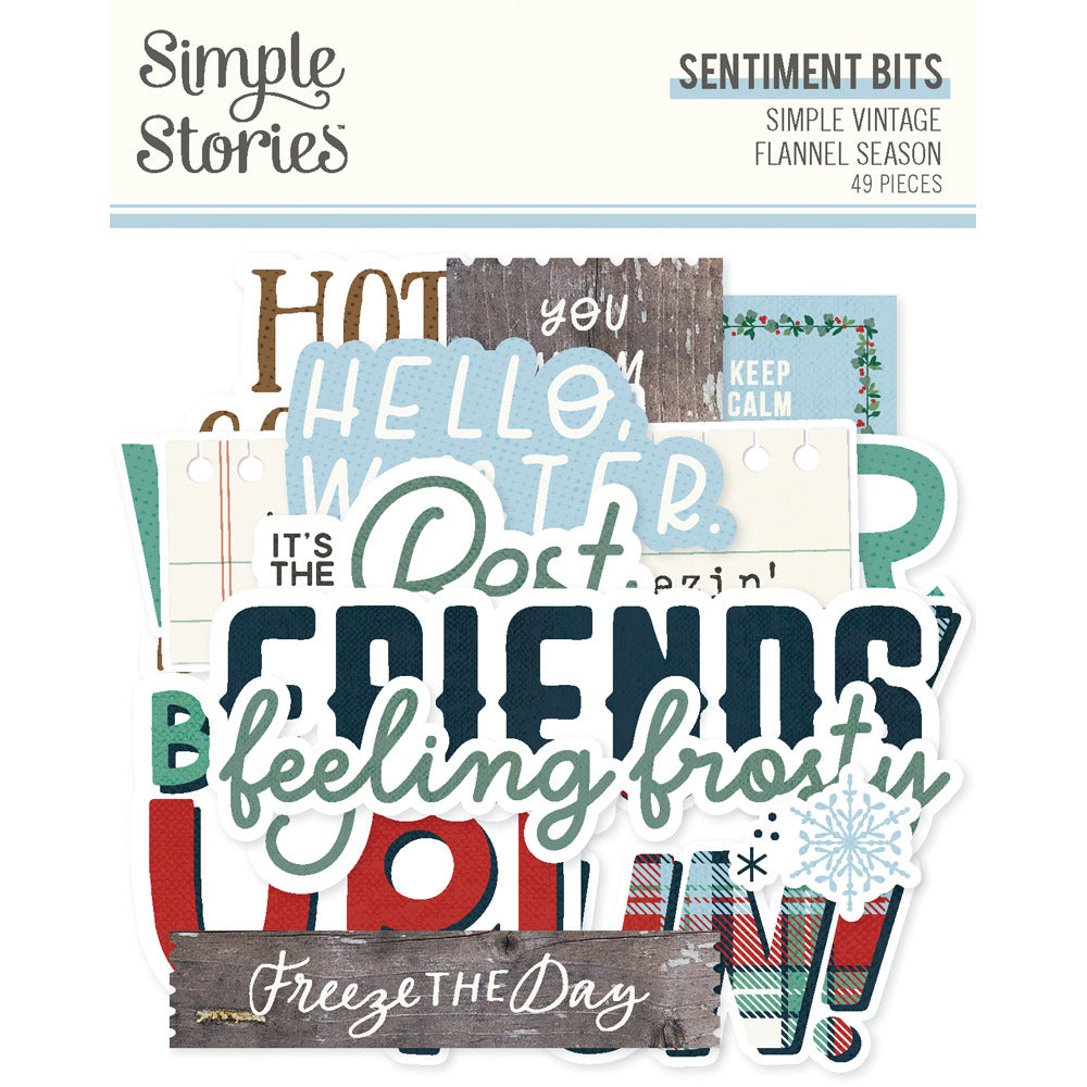 Simple Stories, Sentiment Bits & Pieces, Simple Vintage Flannel Season