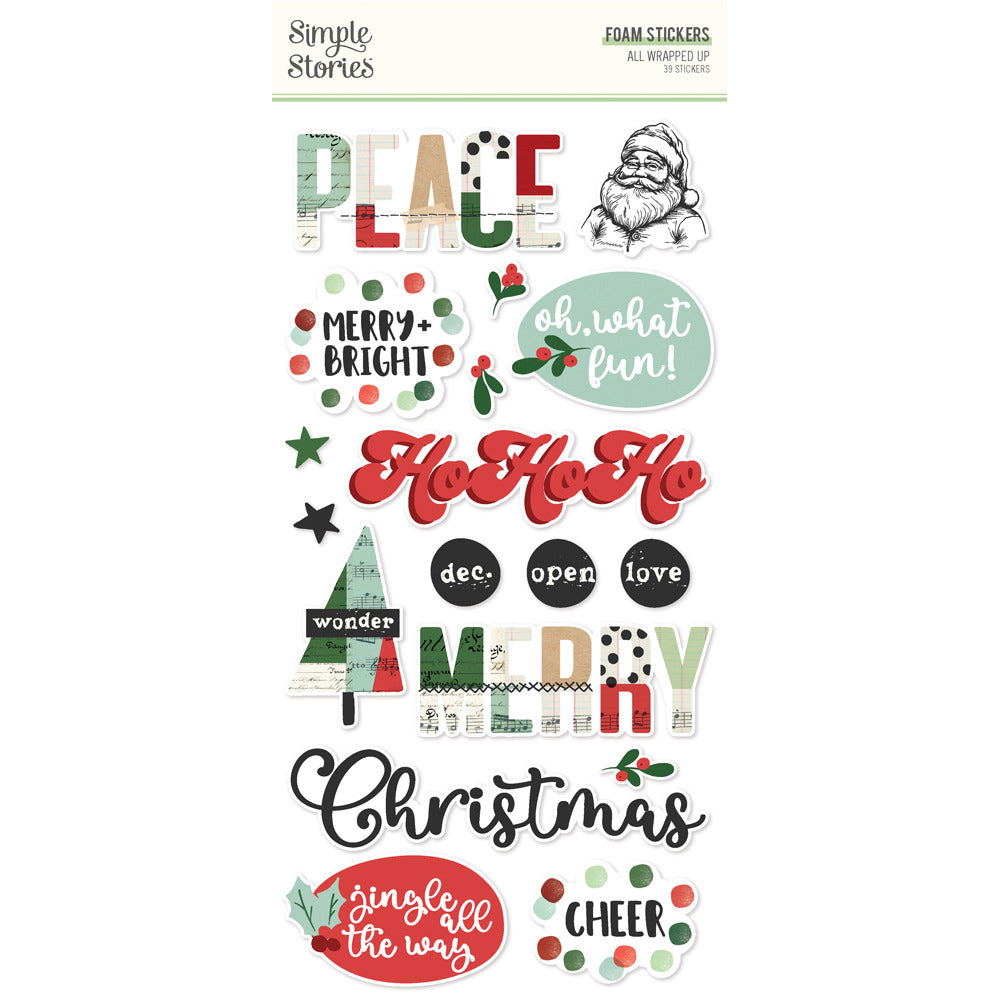 Simple Stories, Foam Stickers, All Wrapped Up