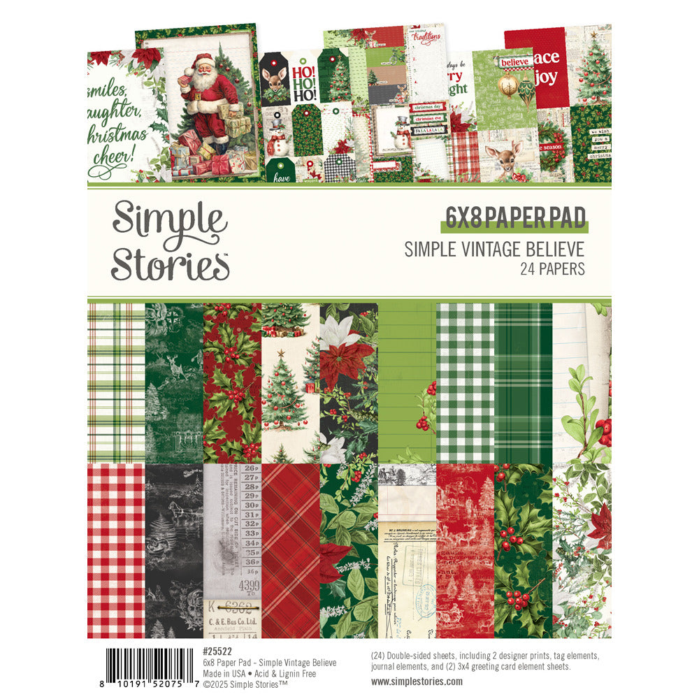 Simple Stories, 6X8 Paper Pad, Simple Vintage Believe