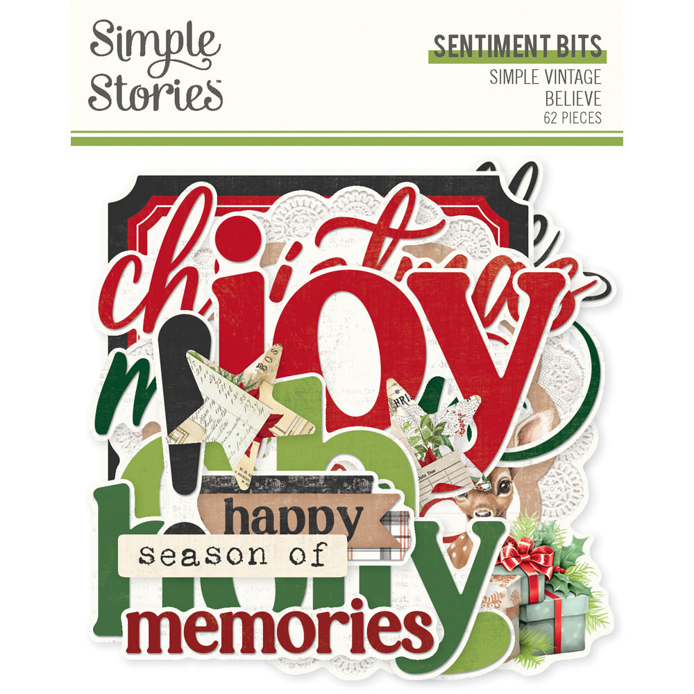 Simple Stories, Sentiment Bits & Pieces, Simple Vintage Believe