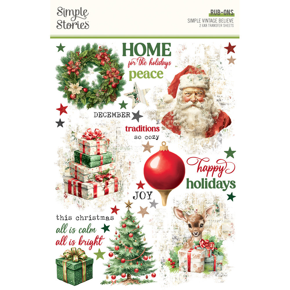Simple Stories, Rub ons, Simple Vintage Believe