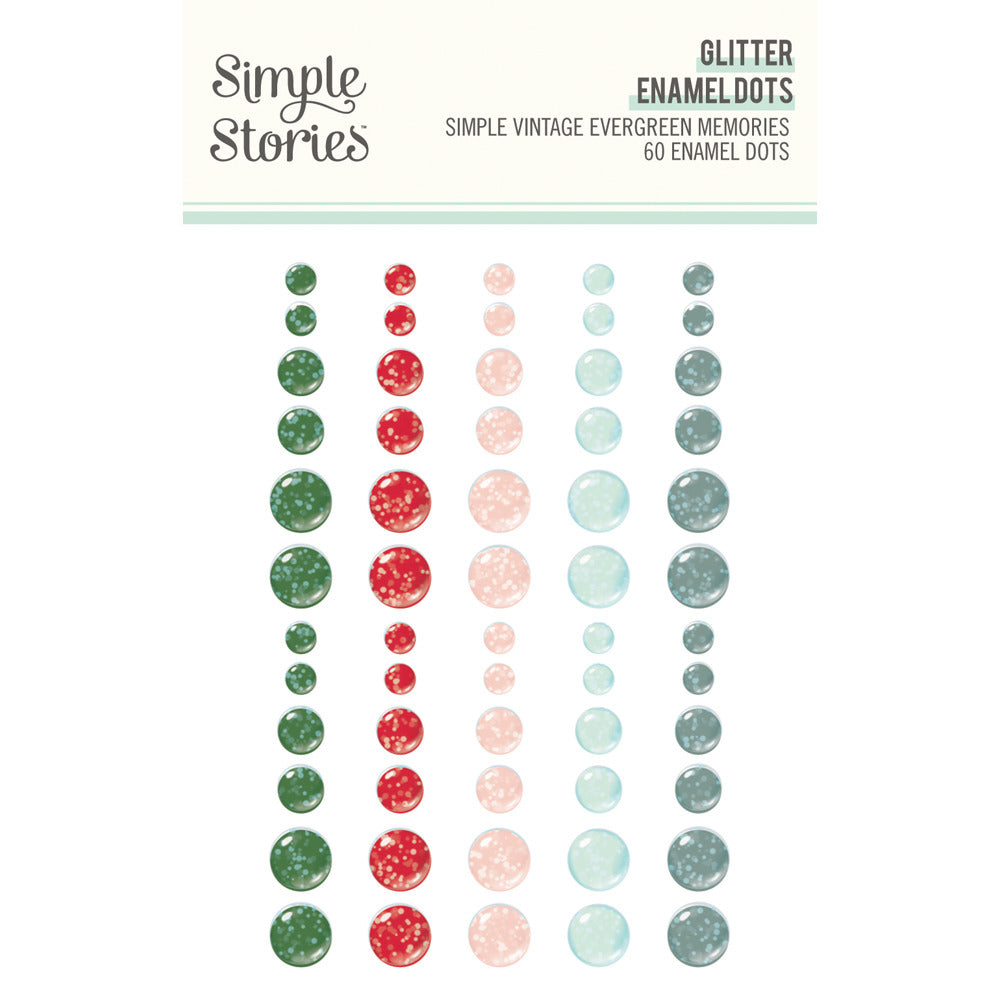 Simple Stories, Glitter Enamel Dots, Simple Vintage Evergreen Memories