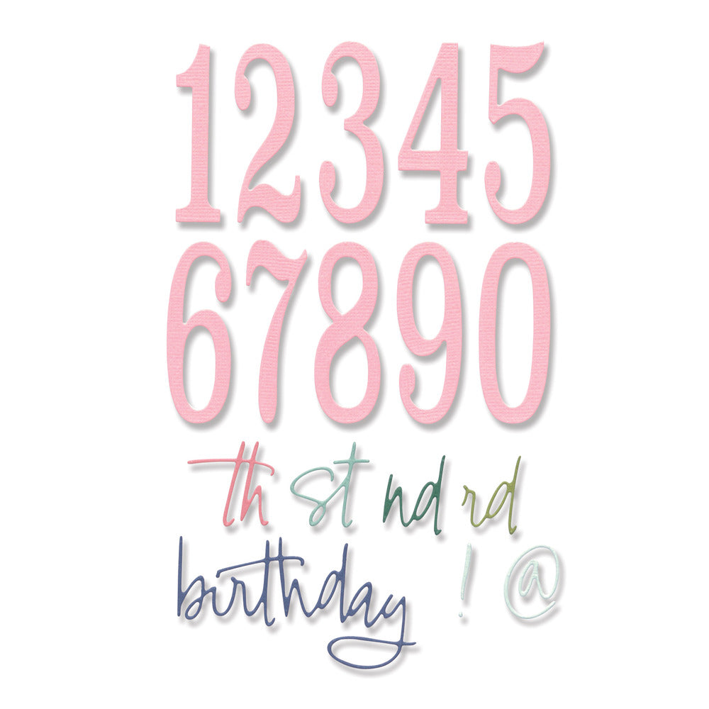Sizzix, Dies, Fabulous Birthday Numbers