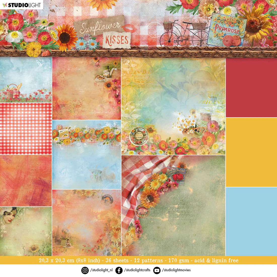 Studio Light, Sunflower Kisses Paper Pack