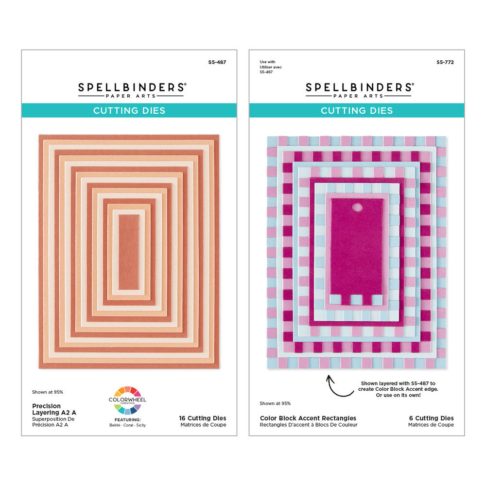 Spellbinders, Die Bundle, Color Block Accent Rectangles Pre-order