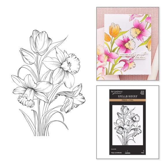 Spellbinders, Press & Foil Tulips & Daffodils
