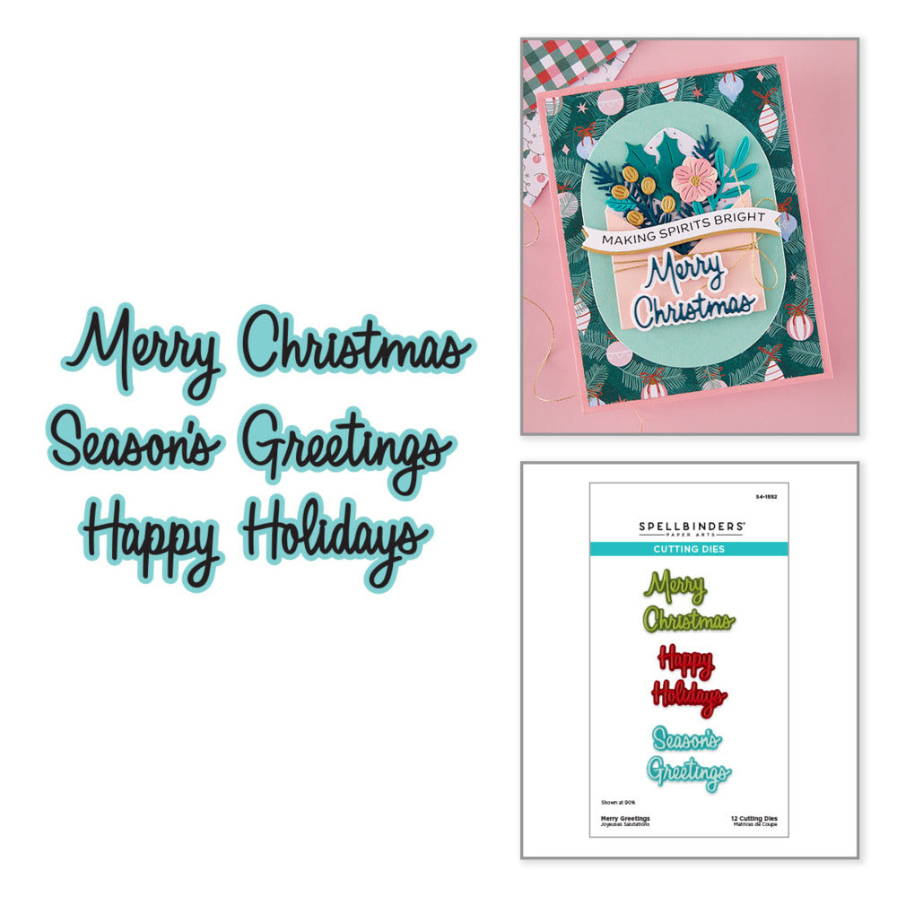 Spellbinders, Merry Greeting Die Cut set
