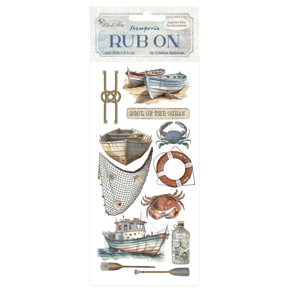 Stamperia, Silent Sea Rub-On, Boat
