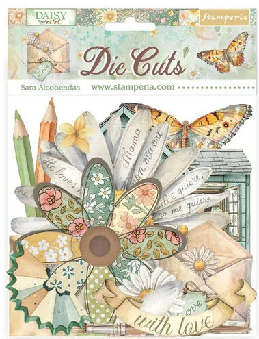 Stamperia, Die Cuts, Daisy Art