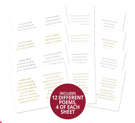 Hunkydory, Perfect Verses Foiled Paper Pad, Moments