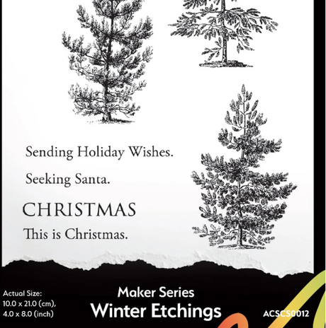 Arden Creative Studio, Clear Stamp Set 4x8, Winter Etchings