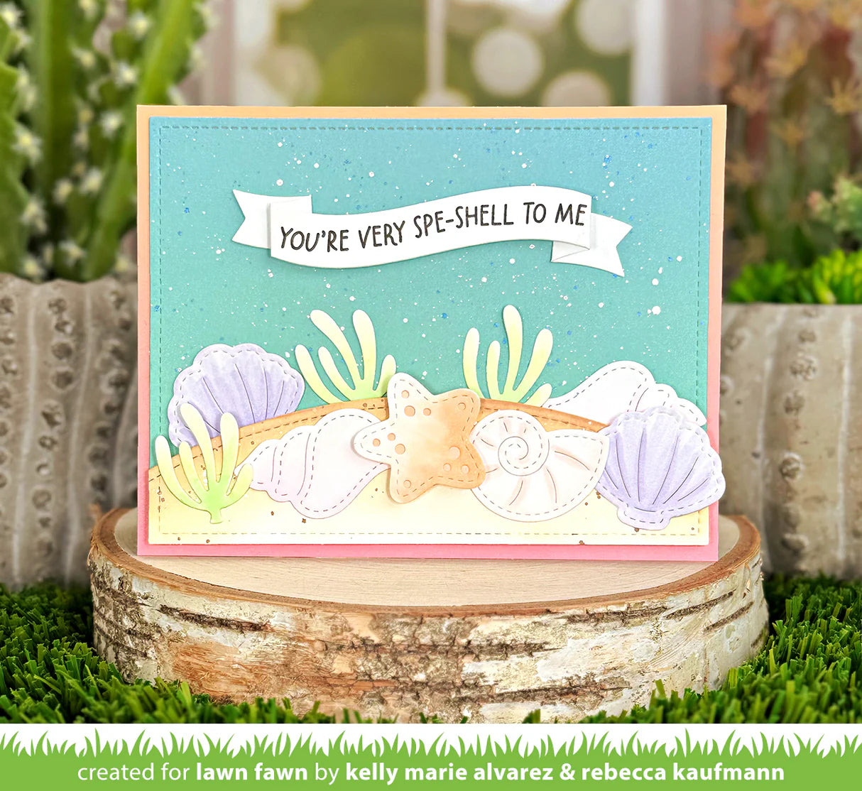 Lawn Fawn, Stitched Seashells Die cut