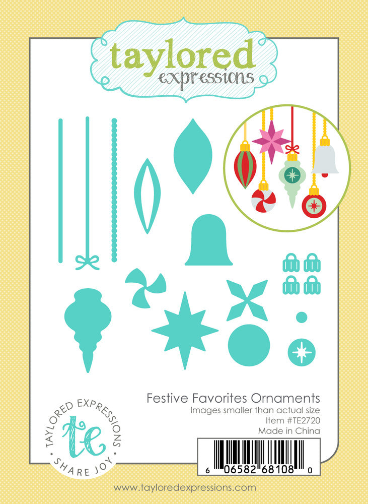 Taylored Expressions, Die, Festive Favorites Ornaments Pre-order