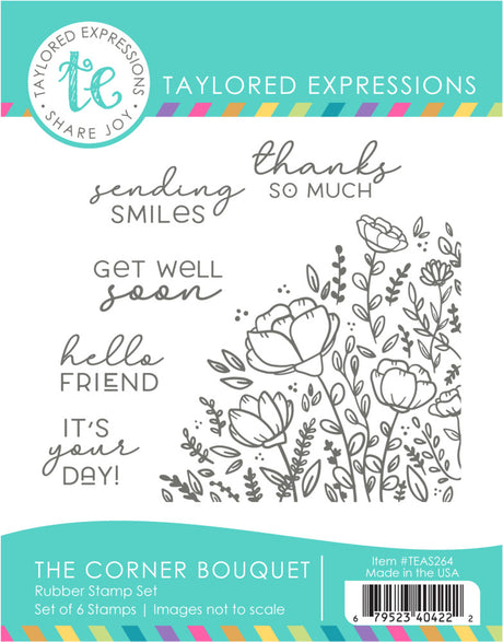 Taylored Expressions, Cling Stamp and Die, The Corner Bouquet