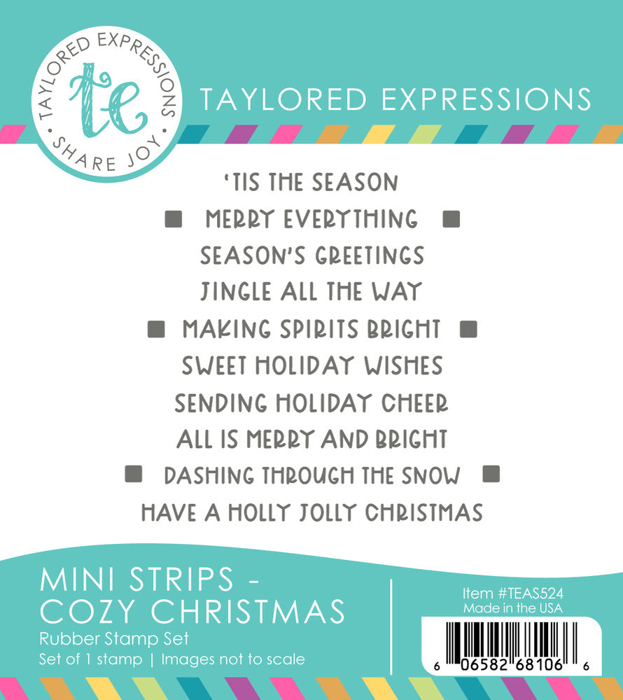 Taylored Expressions, Cling Stamp, Mini Strips - Cozy Christmas Pre-order