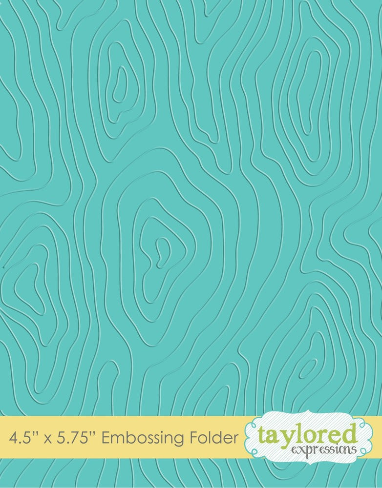 Taylored Expressions, Embossing Folder;  Woodgrain