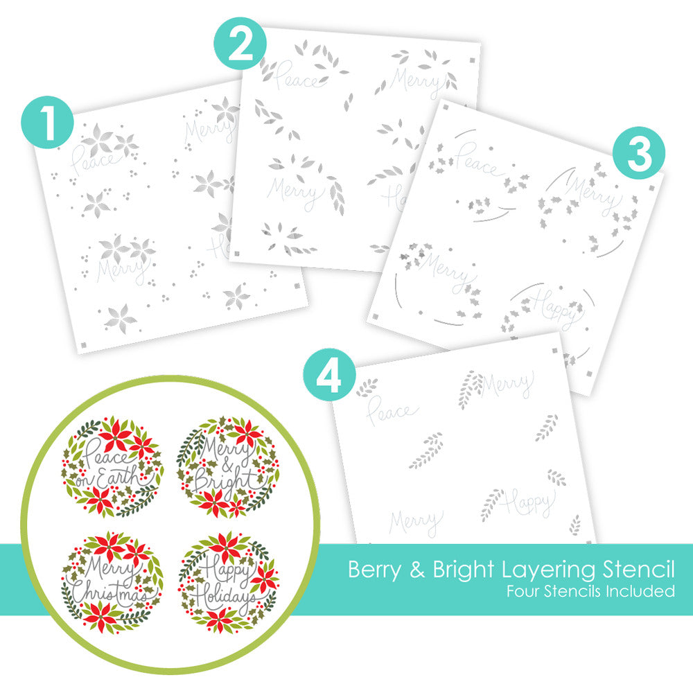 Taylored Expressions, Layering Stencil, Berry & Bright Pre-order